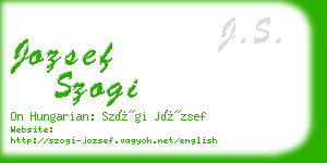 jozsef szogi business card